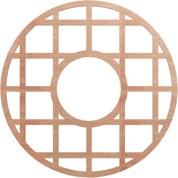 Ekena Millwork O'Neal Wood Fretwork Pierced Ceiling Medallion, Cherry, 26"OD x 9 1/2"ID x 3/8"T CMWP26X26X0375ONCH - main